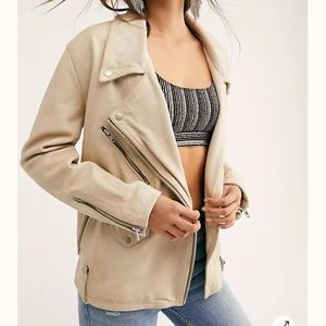 Free People leather moto jacket